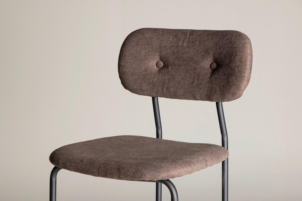 Barhocker-Set Ralf - Braun, Design, Textil/Metall (47/105/49cm) - Livetastic