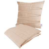 Zierkissen Paulina 125 2er-set Champagner B. 130 Cm - Champagner, KONVENTIONELL, Textil (130/170/17cm)