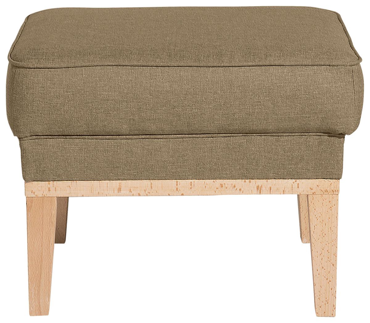 Hocker Angelo - Sandfarben/Naturfarben, KONVENTIONELL, Textil (50/41/41cm) - Max Winzer