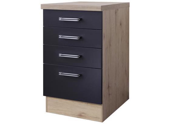 Spodní Skříňka Se Zásuvkami Milano - barvy dubu/antracitová, Moderní, kompozitní dřevo (50/86/60cm) Spodní Skříňka Se Zásuvkami Milano - barvy dubu/antracitová, Moderní, kompozitní dřevo (50/86/60cm)