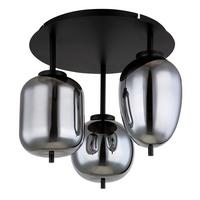 Mennyezeti Lámpa 15345-3d Blacky - fekete, Design, üveg/fém (46/36cm)