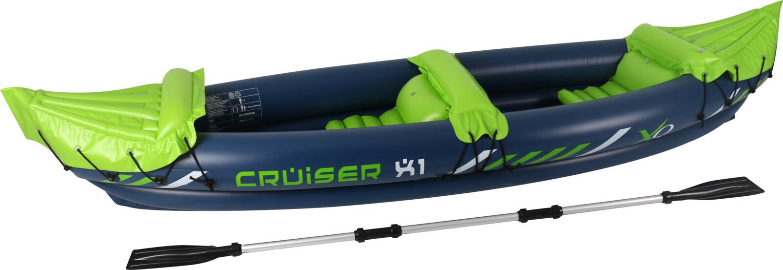 Kajak XQMAX Cruiser X1 Schwarz/Hellgrün - Schwarz/Hellgrün, Basics, Kunststoff (325/81/53cm)