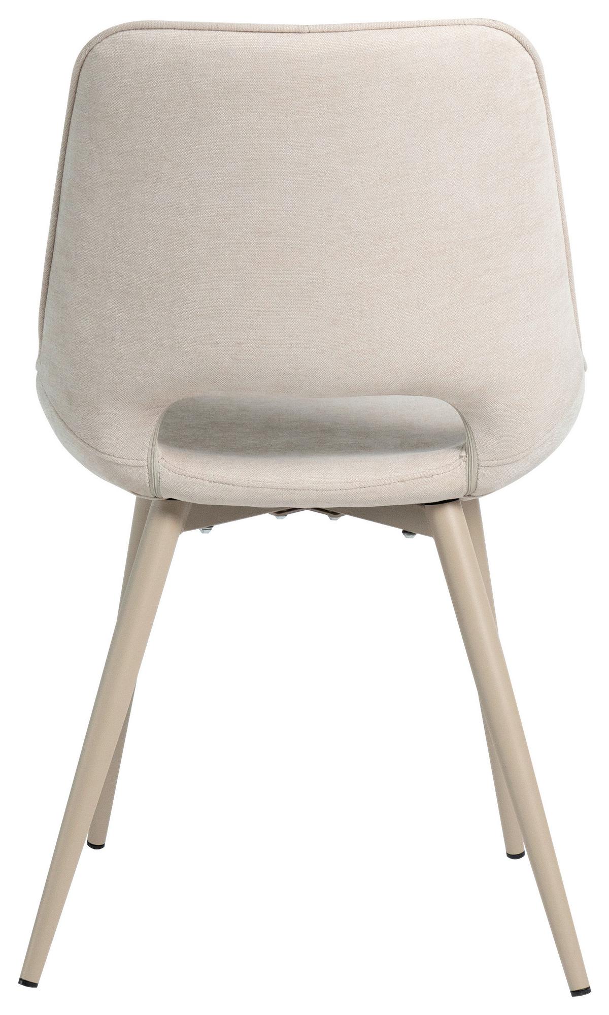 Stuhl Vero Beige B: 50 cm - Beige, MODERN, Textil/Metall (50/86/62cm) - Livetastic