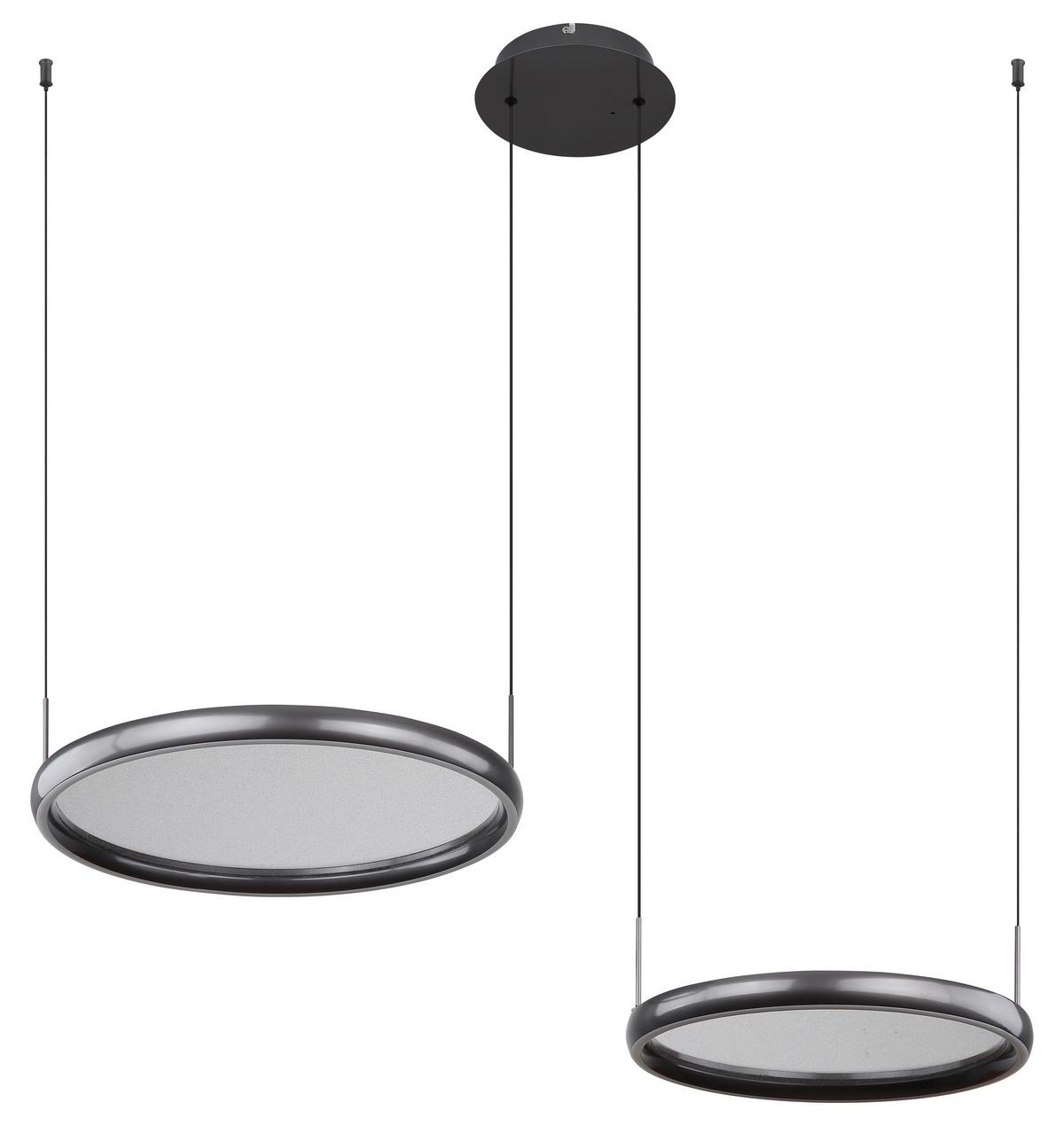 Led Függőlámpa 67186-50 - fekete/fehér, Design, műanyag/fém (89/50/150cm) - Globo