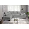 Eckschlafsofa Alvito Silberfarben S: 202x298 Cm - Silberfarben/Schwarz, MODERN, Textil (202/298cm) - MID.YOU
