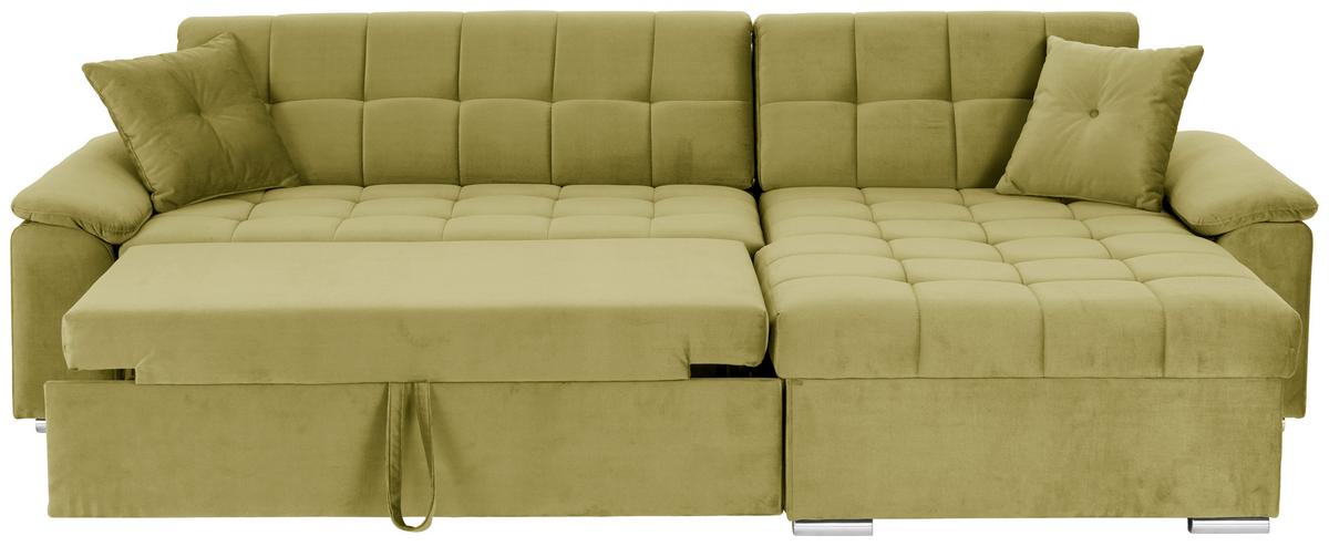 Ecksofa Bali Senfgelb, 208x120cm - Senfgelb, Trend, Textil (257/167cm) - Livetastic