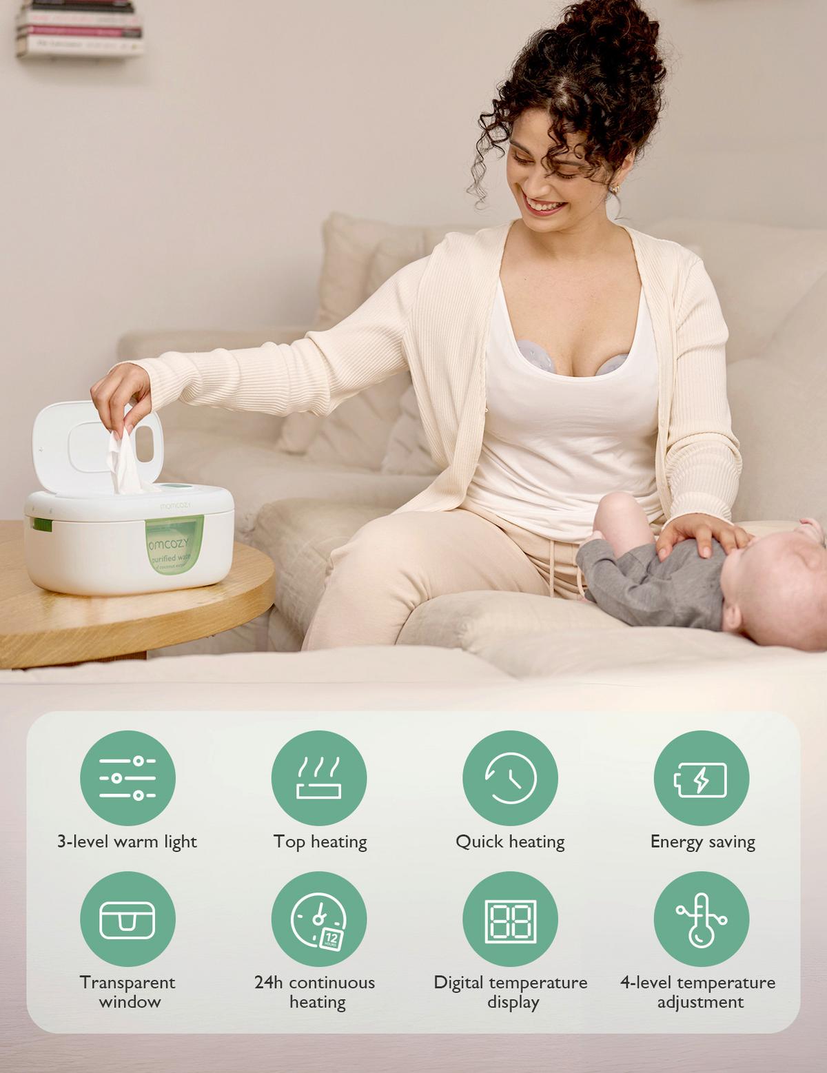 Babytücherwärmer weiß - Weiß Hochglanz, Basics, Kunststoff (26,5/16,3/11,5cm) - Momcozy