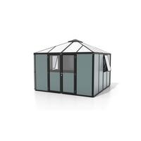 Gerätehaus 321,5x264,5x321,5 Cm - Schwarz, Basics, Kunststoff/Metall (321,5/264,5/321,5cm)