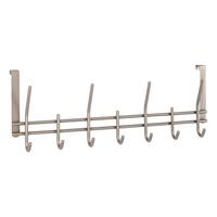 LIŠTA S HÁČIKMI CARLA - farba ušľachtilej ocele, Modern, kov (54/20/7cm)