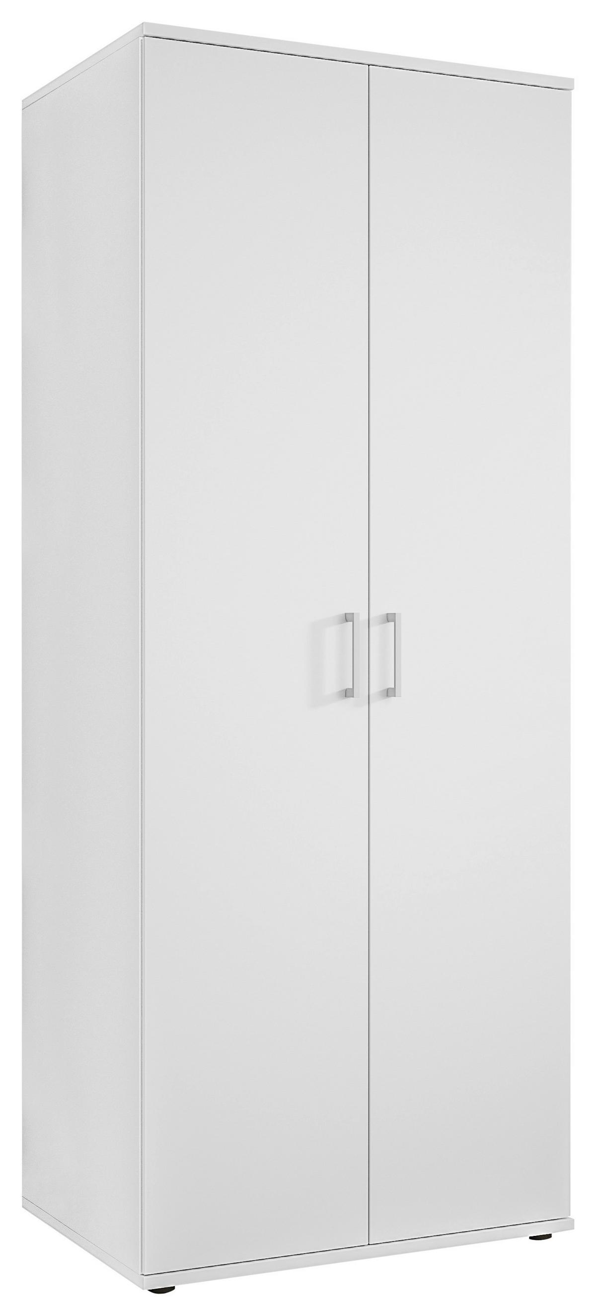 Drehtürenschrank 80cm Olli II Weiß - Weiß, KONVENTIONELL, Holzwerkstoff (80/196/54cm)