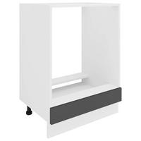 Herdumbauschrank Esilo B: 60 cm Anthrazit/Weiß - Anthrazit/Weiß, KONVENTIONELL, Holzwerkstoff (60/82/46cm) - MID.YOU