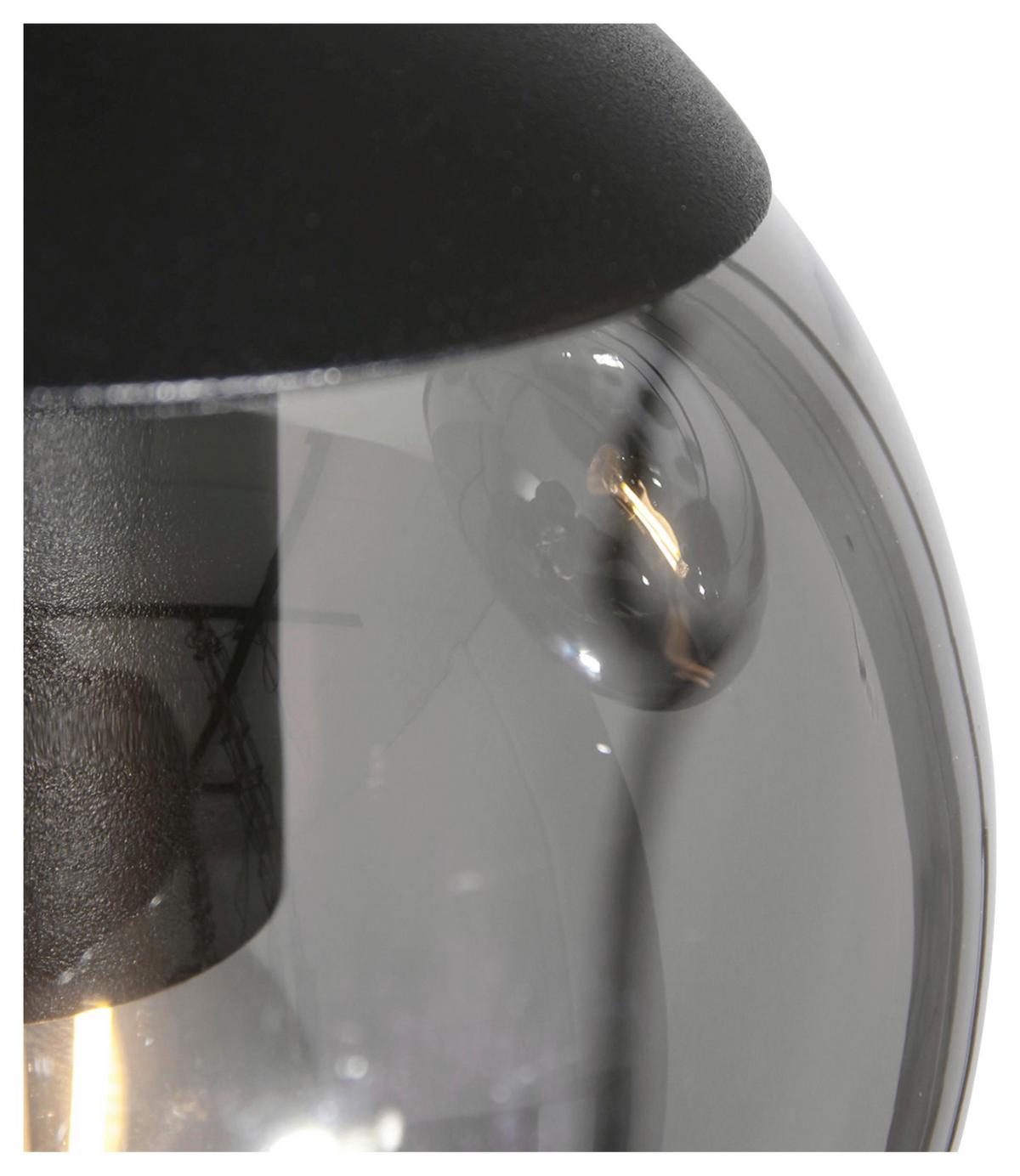 Deckenleuchte Bollique - Schwarz, Trend, Glas/Metall (60/115-373/60cm)