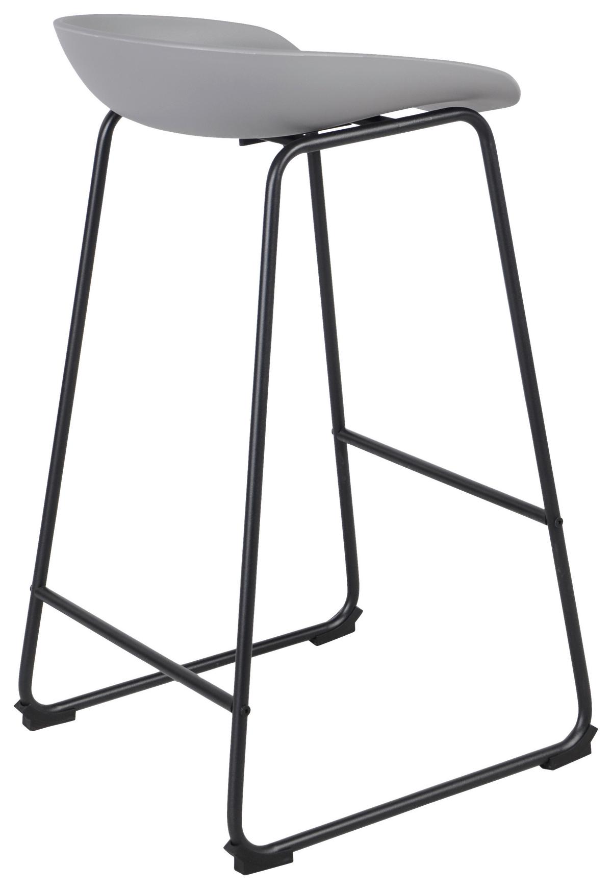 BAROVÁ ŽIDLE VEGAS - šedá/černá, Moderní, kov/plast (47/84/48cm) - Based