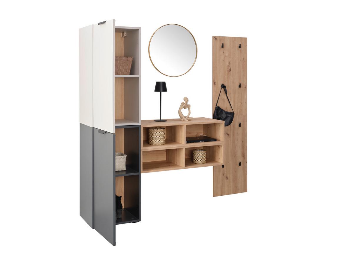 GARDEROBE CIAO SET 4 - Kaschmir/Eiche Artisan, MODERN, Holzwerkstoff (160/181/37,9cm)
