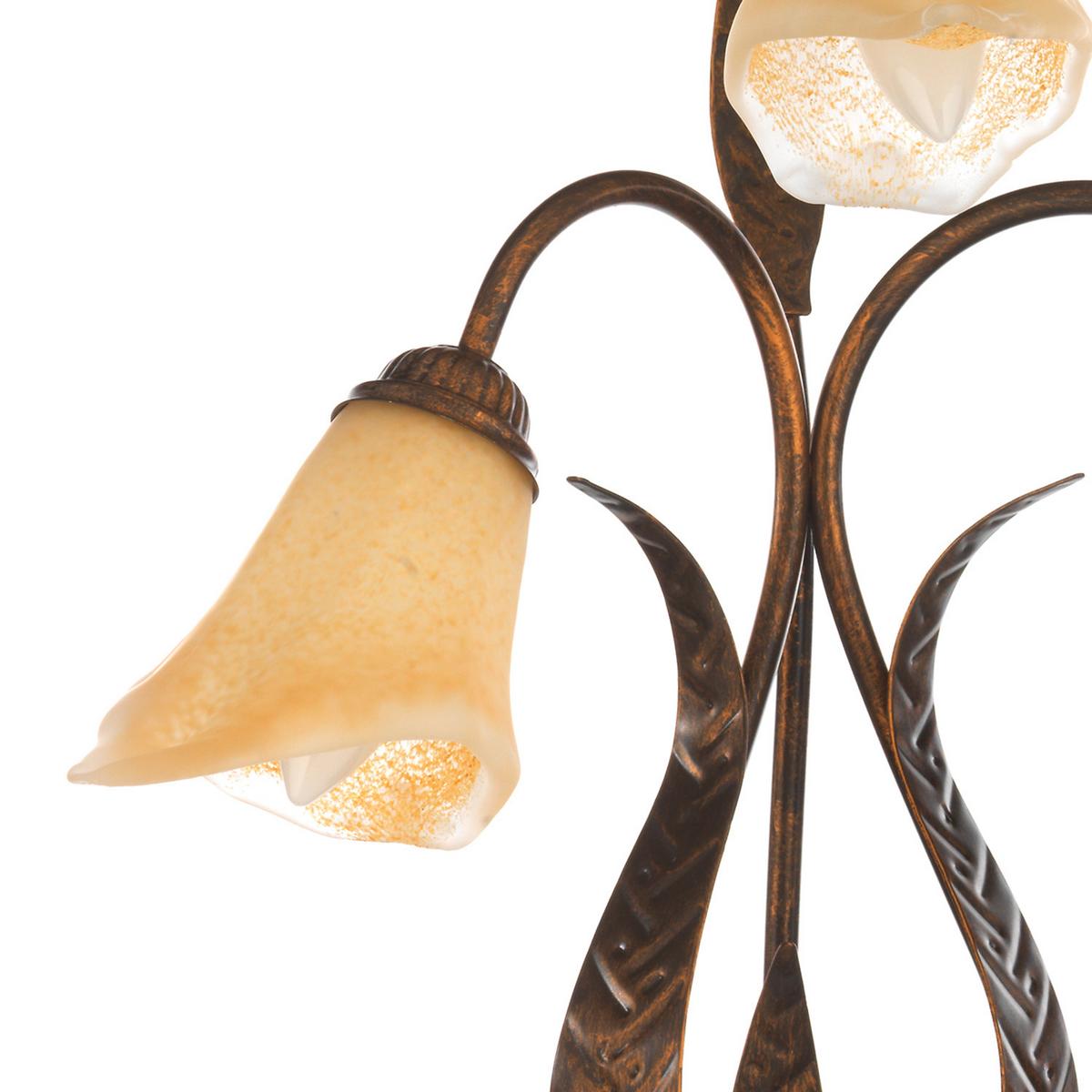 Tischleuchte 4230/Lg - Bronzefarben, KONVENTIONELL, Glas/Metall (48/48/61cm)