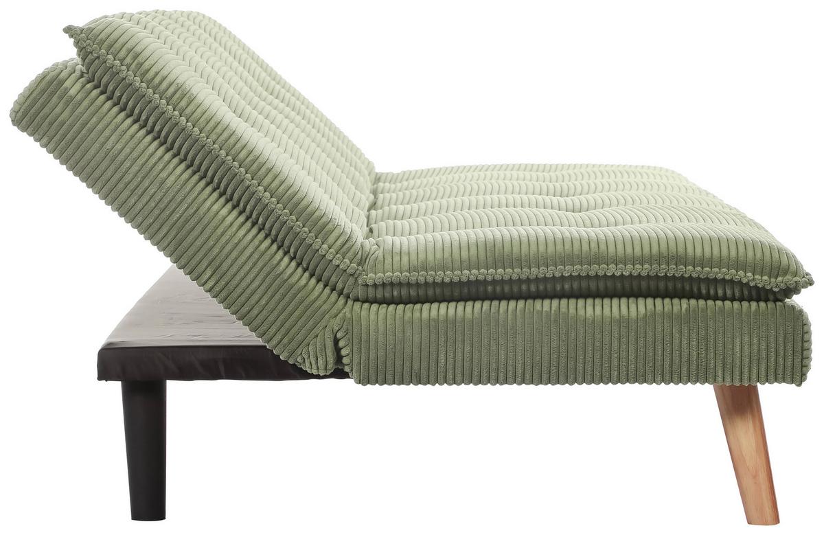 Schlafsofa Passau Grün B: 181 Cm - Schwarz/Naturfarben, Basics, Holz/Textil (181/77cm) - P & B