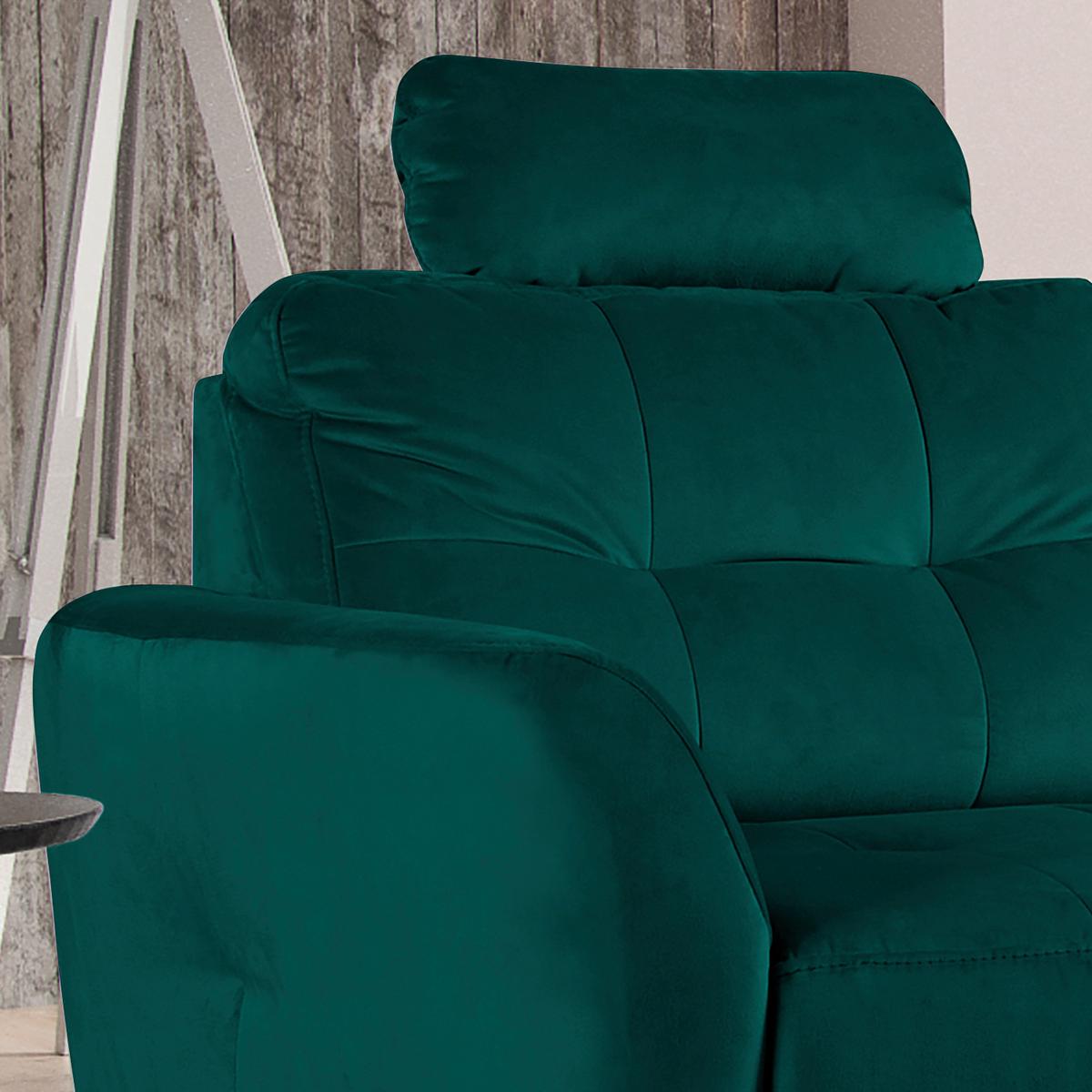 Ecksofa Nordic, Petrol S: 238x168 cm - Buchefarben/Petrol, Design, Textil (238/168cm) - Livetastic