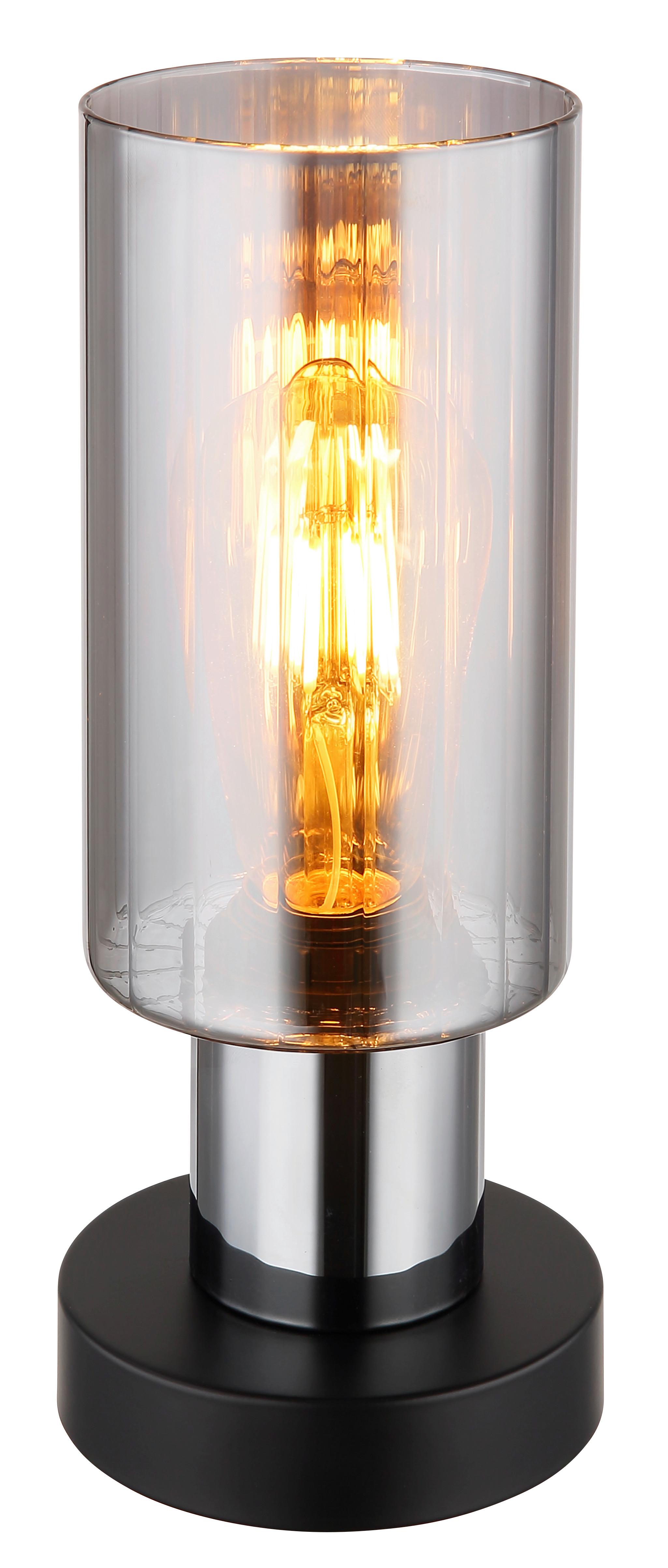 Tischleuchte 15708t - Schwarz, Basics, Glas/Metall (11/27cm) - Globo