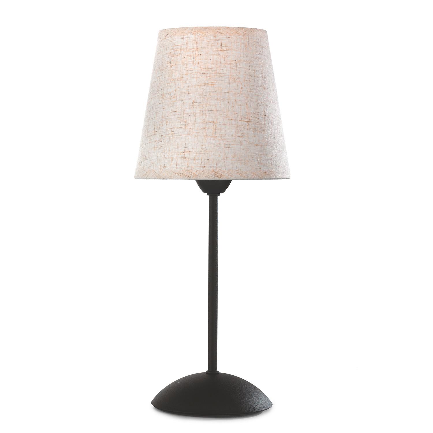 Nachttischleuchte 5031/Lb - Creme/Schwarz, KONVENTIONELL, Textil/Metall (15/15/36cm)