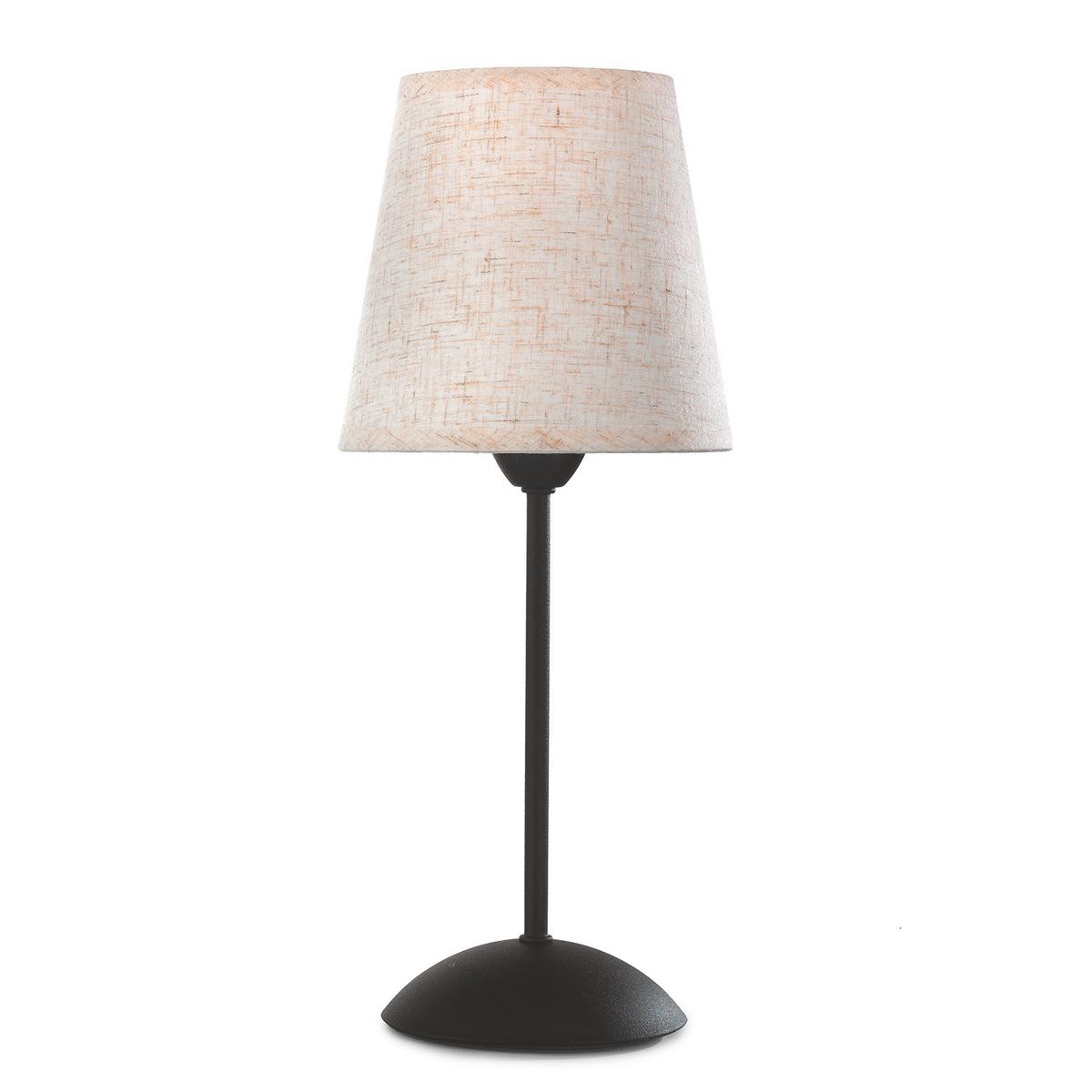Nachttischleuchte 5031/Lb - Creme/Schwarz, KONVENTIONELL, Textil/Metall (15/15/36cm)