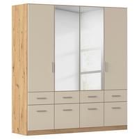 Kleiderschrank Celle Matt Champagner B: 181 cm - Champagner/Eiche Artisan, Trend, Holzwerkstoff (181/197/54cm)