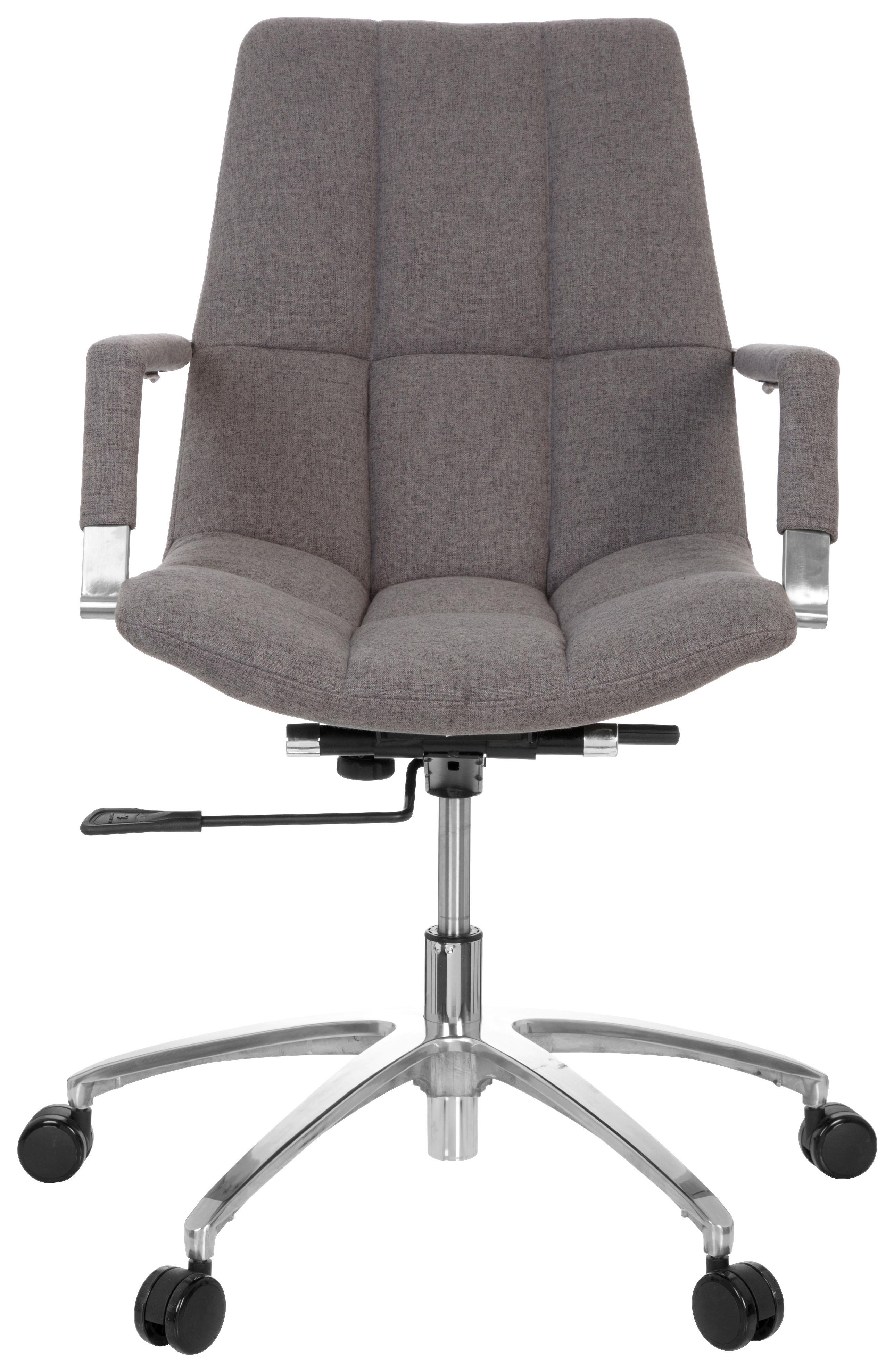 Drehstuhl Saranto Grau - Silberfarben/Grau, MODERN, Kunststoff/Textil (58/102/60cm) - MID.YOU