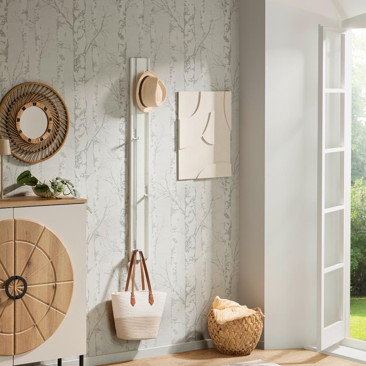 Garderobenleiste Weiß/Grau B: 15 cm - MODERN, Holzwerkstoff (15/135/22,3cm)