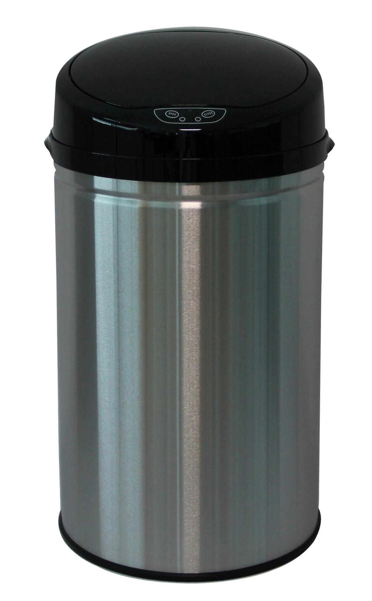 Odpadkový kôš IR SENSOR - INOX BRUSHED - 30L - čierna/strieborná, Trend, kov/plast (31/31/61,5cm) - Echtwerk