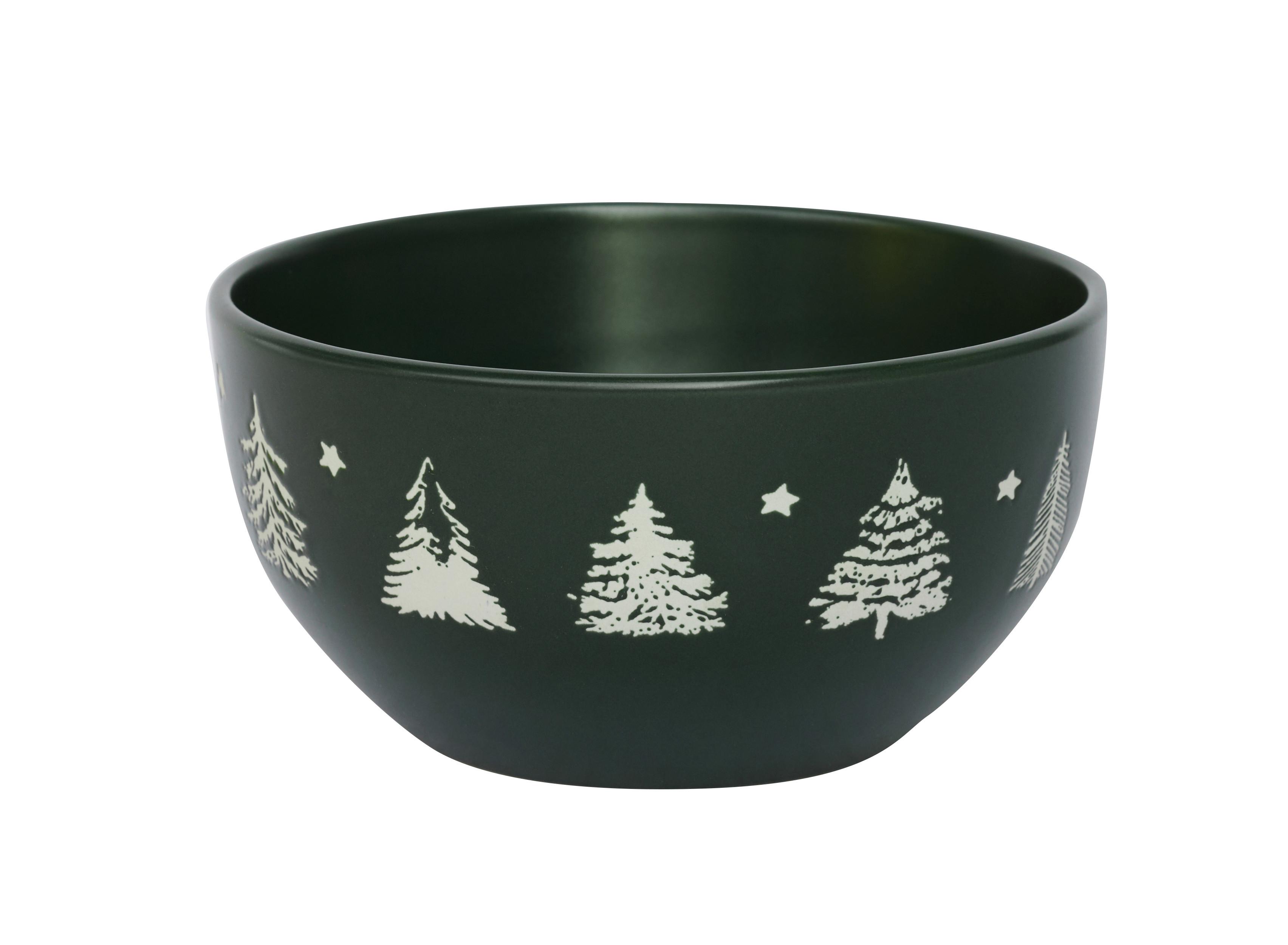 Müslischale Mauna - Dunkelgrün/Weiß, Basics, Keramik (14cm) - Luca Bessoni