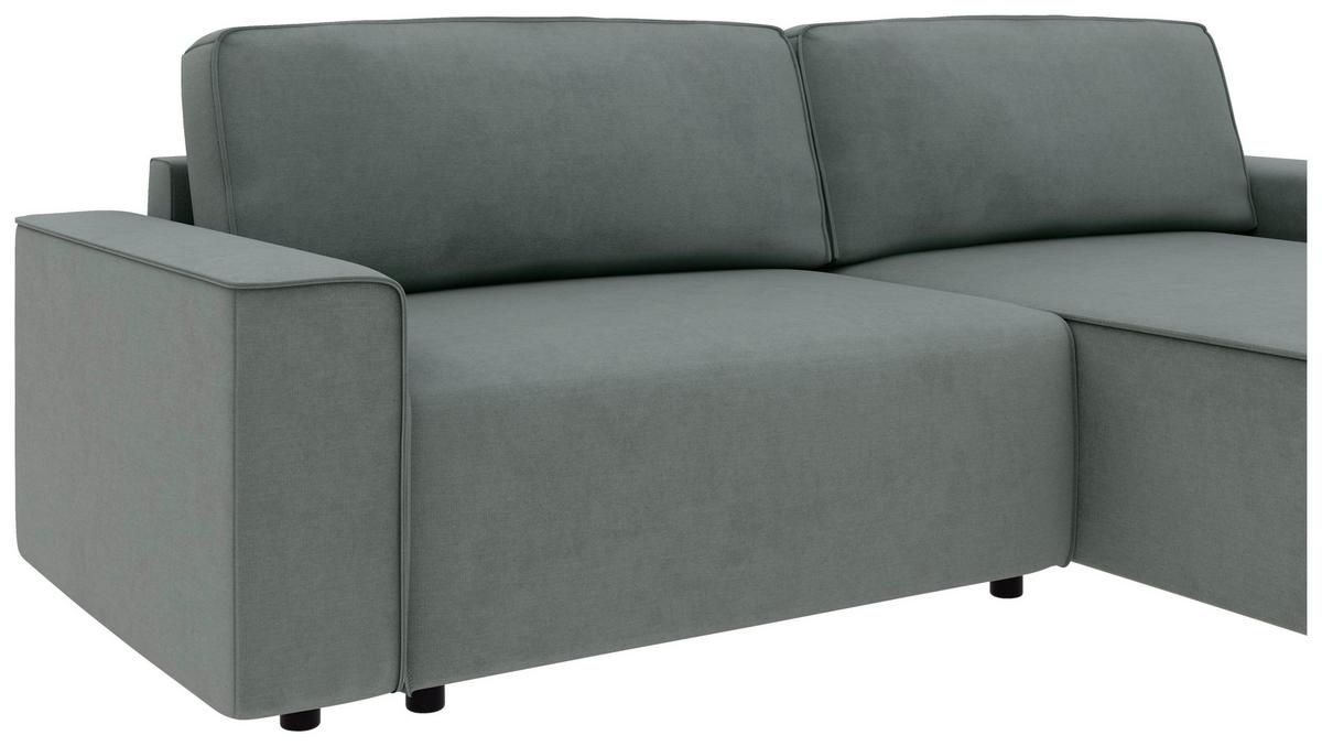 Ecksofa Chance, Grau S: 265x164 cm - Schwarz/Grau, MODERN, Textil (265/164cm) - Trendmanufaktur