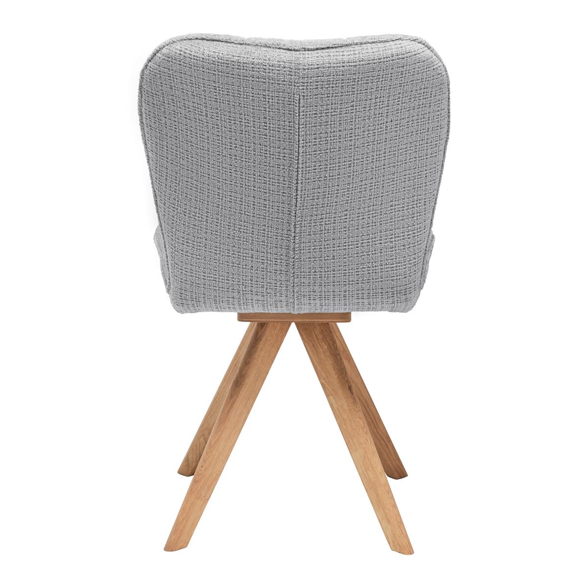 Židle Alba, dřevo dub - barvy dubu/světle šedá, Moderní, dřevo/textil (50/91/63cm) - Mömax