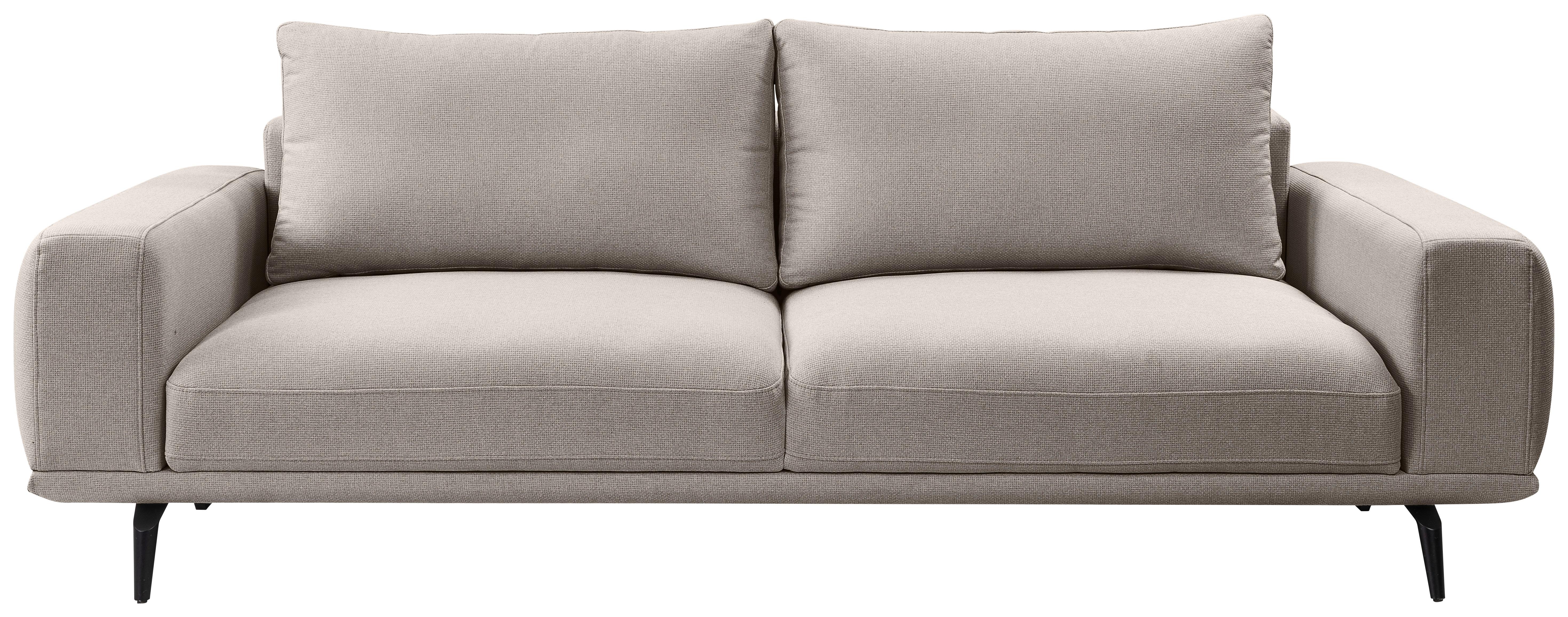 3-Sitzer-Sofa Selene Hellbraun: B: 242 cm - Hellbraun/Schwarz, MODERN, Textil (242/89/115cm) - MID.YOU