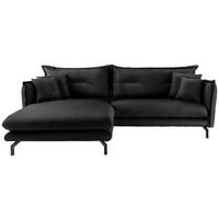 Ecksofa Lava Schwarz S: 180x255cm - Schwarz, MODERN, Textil (180/255cm) - Livetastic