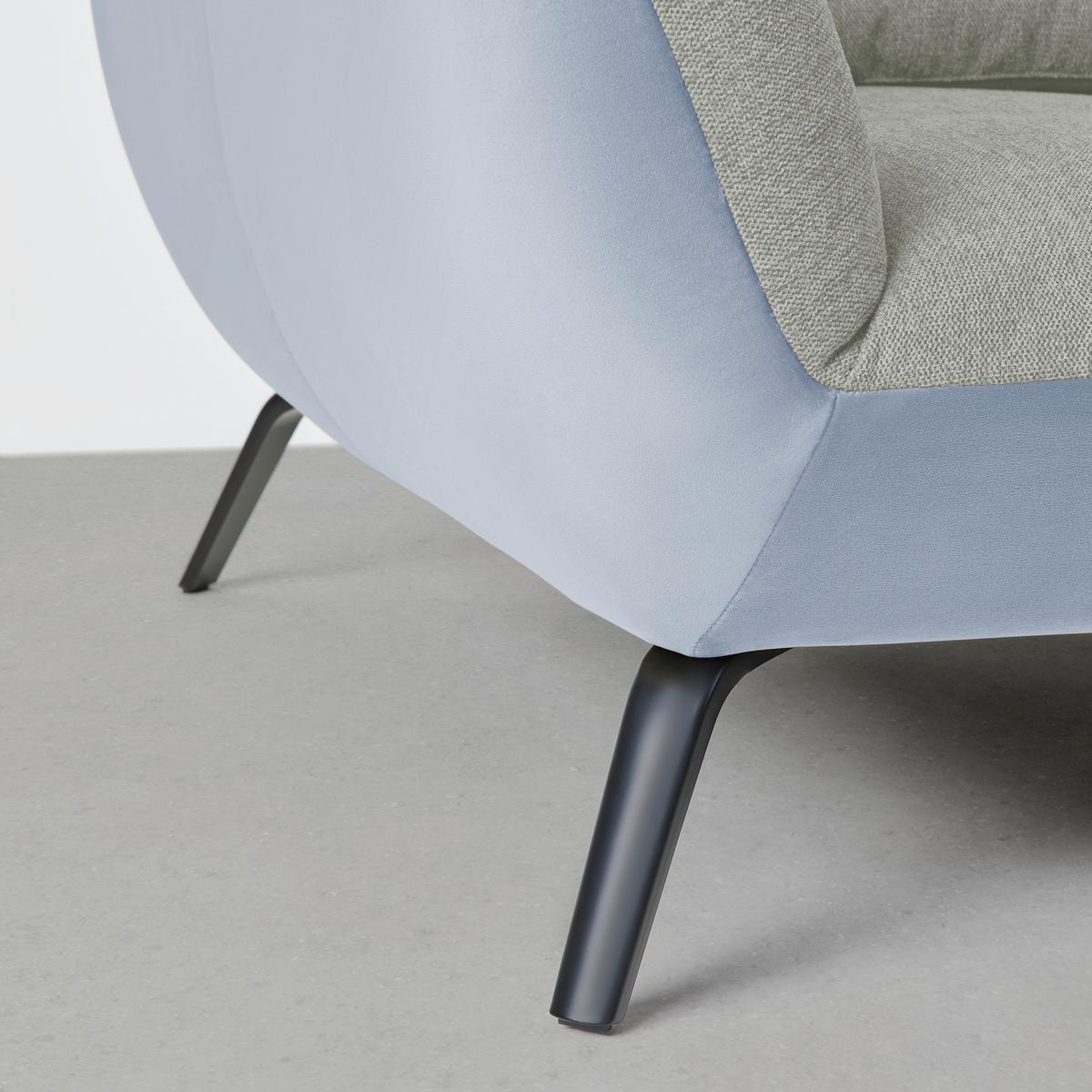 Rohová sedačka TRENDY, pravá, světle šedá / stříbrná - barvy stříbra/černá, Moderní, kov/kompozitní dřevo (310/93/250cm) - Premium Living
