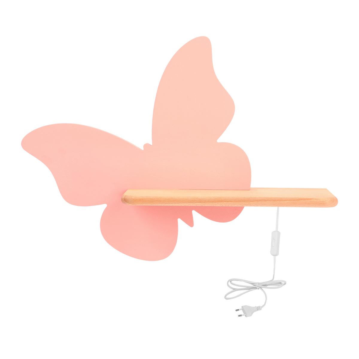 Kinderwandleuchte 21-85177 Butterfly - Pink, Basics, Holz/Holzwerkstoff (40/12/29.5cm)
