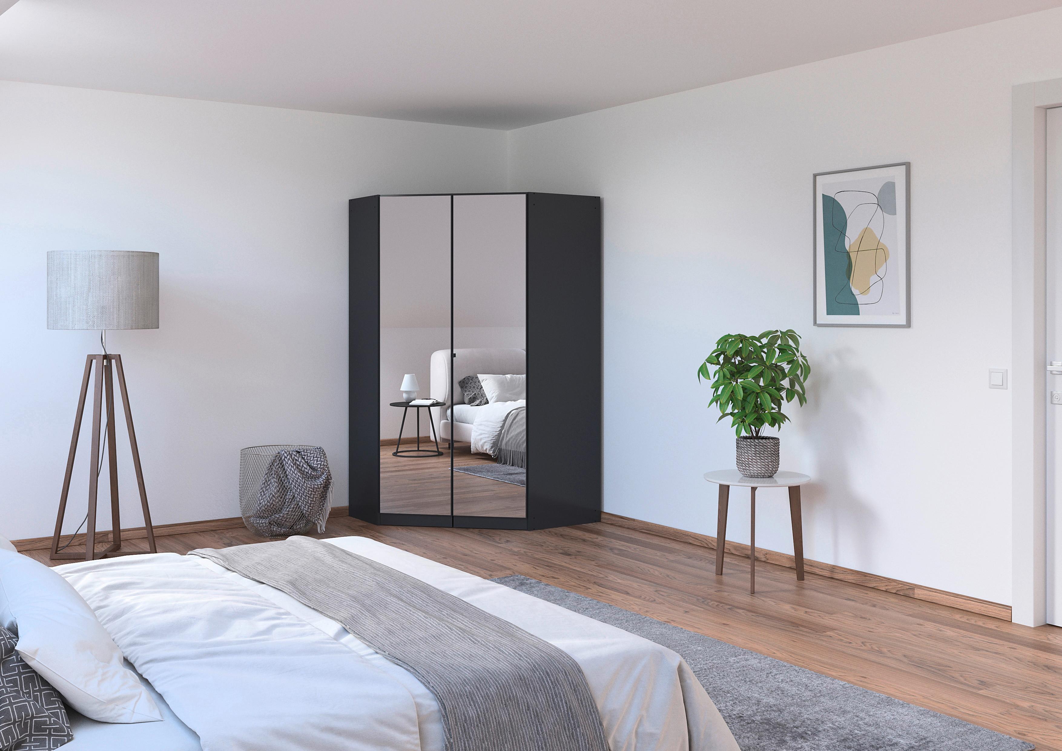 Eckkleiderschrank Costa Grau B: 117 cm - Grau, MODERN, Holzwerkstoff (117/197/104cm) - Rauch Möbel