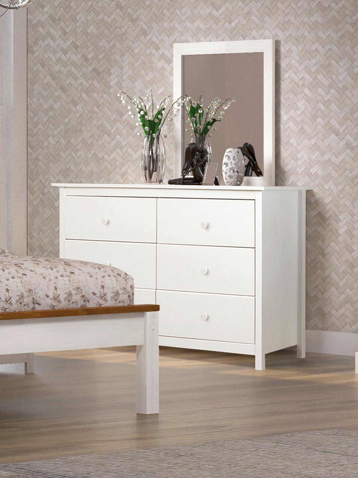 Kommode Weiß B: 130cm - Weiß, Natur, Holz (130/80/45cm) - Livetastic