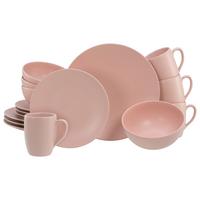 Kombiservice Soft Touch Peach Rosa 16--Teilig - Rosa, Basics, Keramik - Creatable