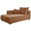 Recamiere Modena Links Rostfarben, B: 208 cm - Rostfarben/Schwarz, Design, Textil (207/75/121cm) - MID.YOU