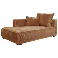 Recamiere Modena Links Rostfarben, B: 208 Cm - Rostfarben/Schwarz, Design, Textil (207/75/121cm) - MID.YOU