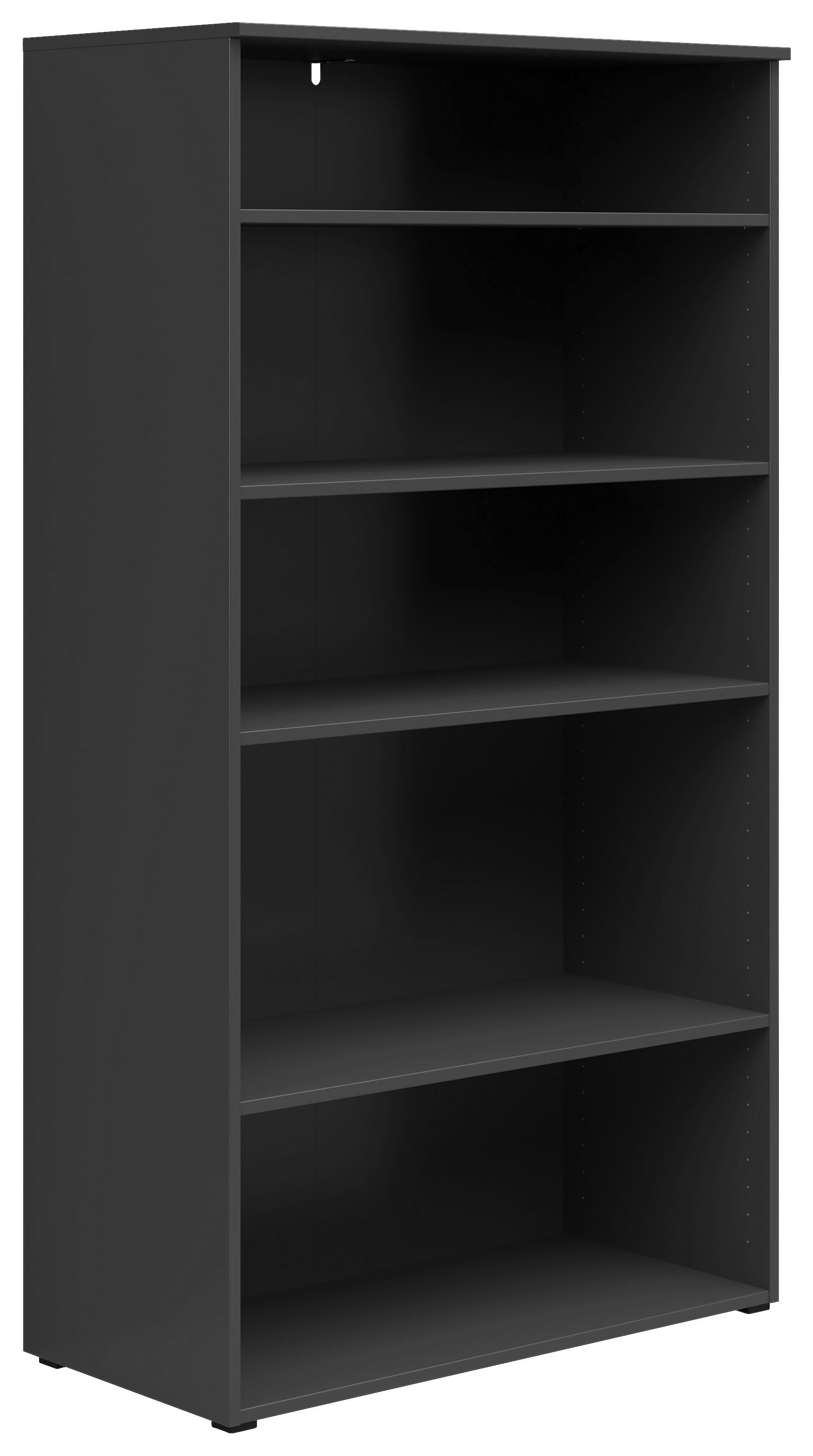 Regál MULTISTAURAUM š: 80cm - grafitová/antracitová, Modern, kompozitné drevo/plast (80/147/40cm)