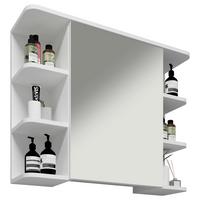 Spiegelschrank Nilosi - Weiß, MODERN, Glas/Holzwerkstoff (80/64/21cm) - MID.YOU