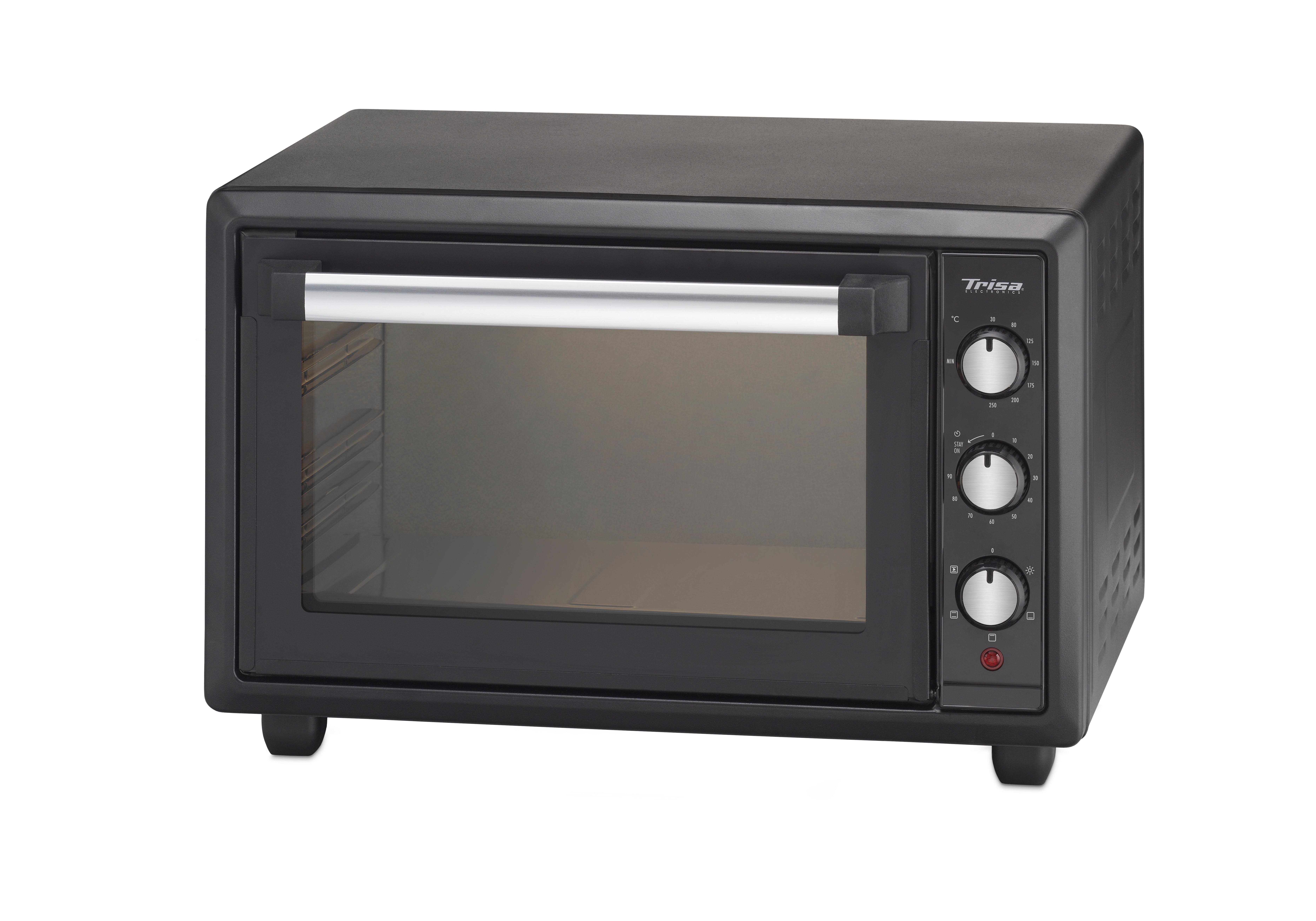 Mini-Backofen Forno Gusto Schwarz 1500 W inkl. Backrost - Schwarz, Basics, Metall (50/30/30cm) - Trisa Electronics