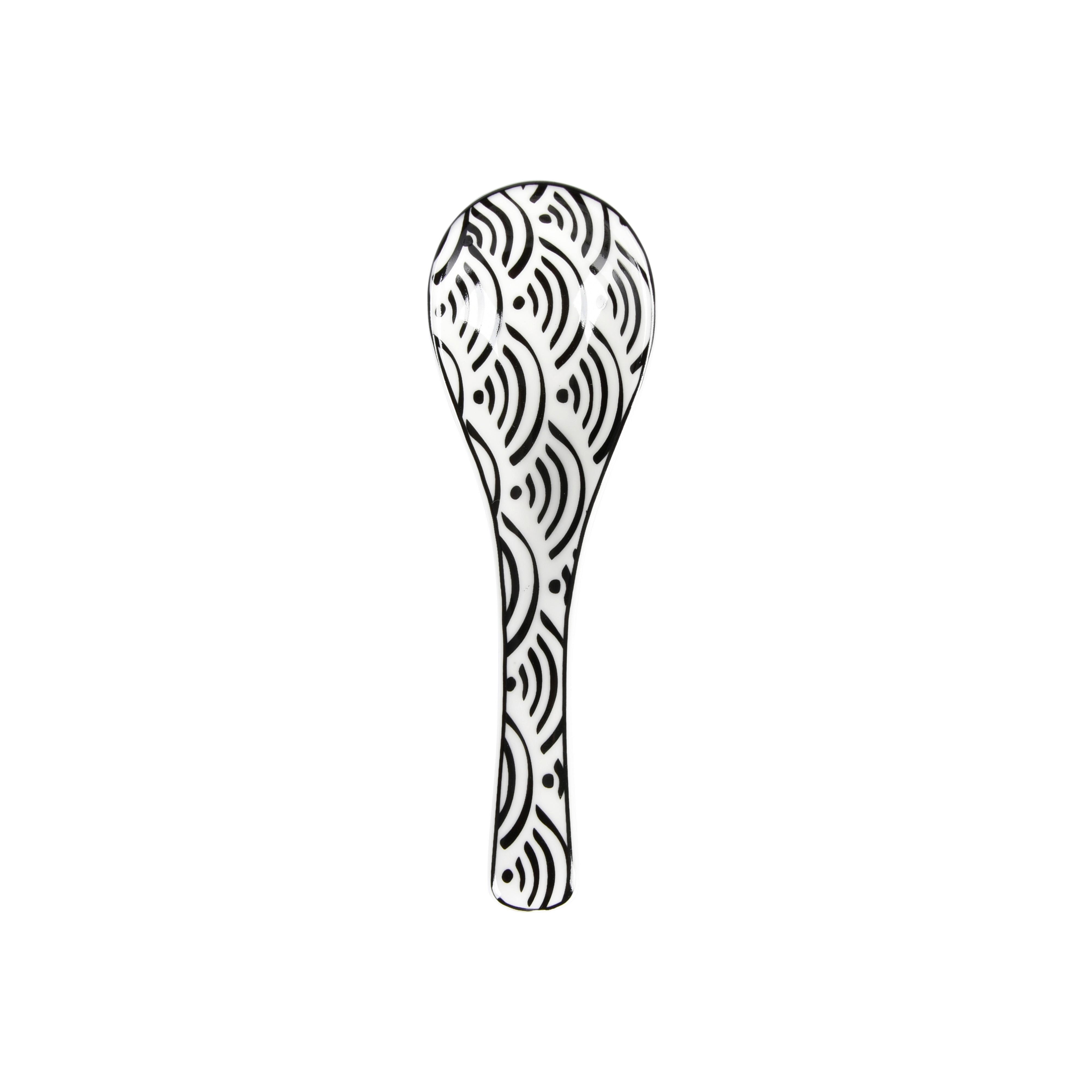 Lžíce Shiva - bílá/černá, Lifestyle, keramika (13,8/4,3/2,8cm) - Mömax