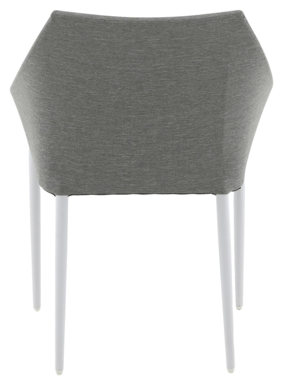 Gartensessel-Set 2-Tlg. Spoga Metall/Textil - Weiß/Grau, KONVENTIONELL, Textil/Metall (60/81/62cm) - Gardenson