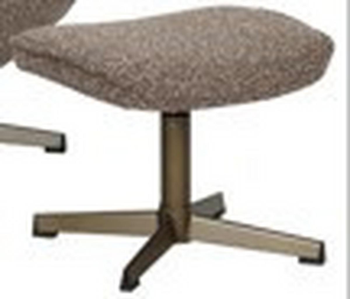 Taburet ALBA, hnědá tkanina, max. do 120 kg - bronzová/hnědá, Moderní, kov/textil (46/36/36cm) - Mömax