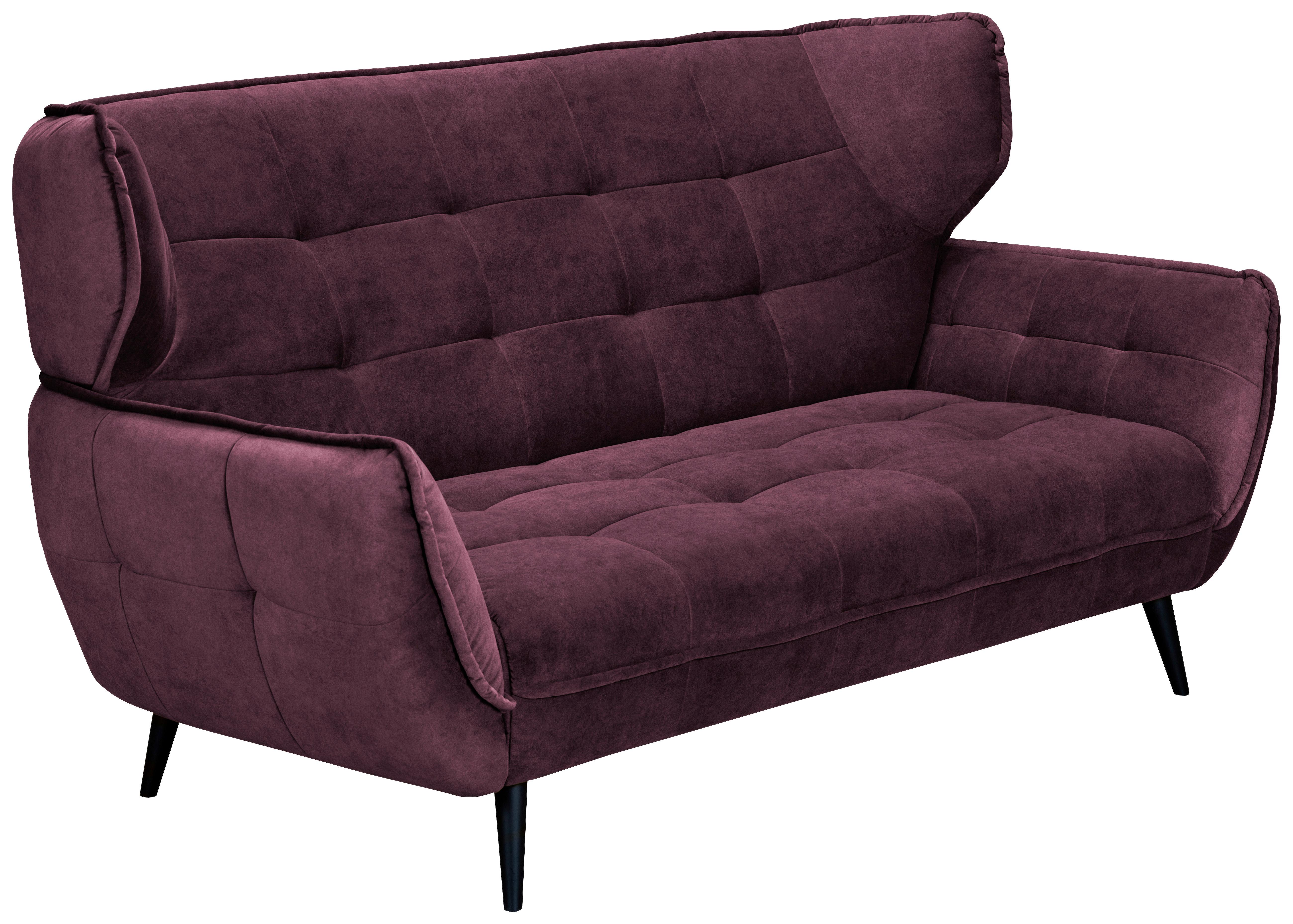 Dvojmiestna pohovka ARIANA, vínovočervená - vínovočervená, Modern, textil (191/105/98cm)