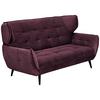 Dvoumístná pohovka ARIANA, vínově červená - vínově červená, Moderní, textil (191/105/98cm)