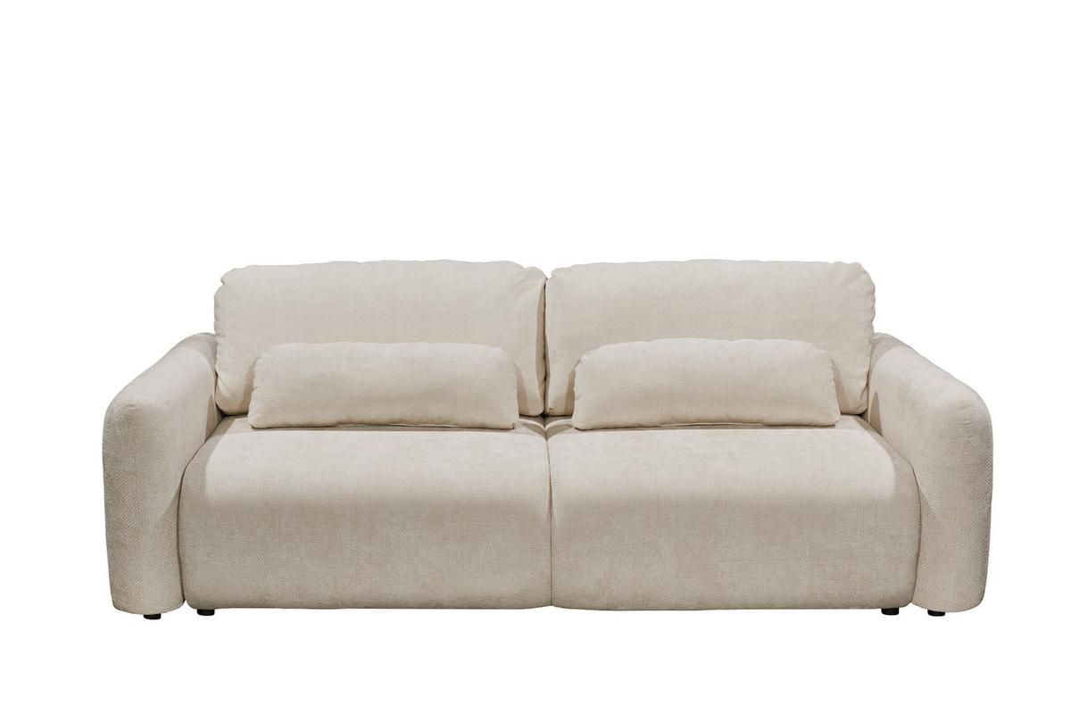 Schlafsofa Bubble 2 Perlmutt, B: 240cm - Perlmutt/Schwarz, MODERN, Textil (240/89/122cm) - MID.YOU