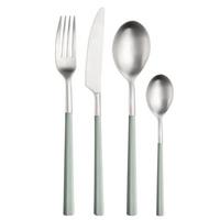 sada príborov HIVE - farba ušľachtilej ocele/šalviovozelená, Basics, kov/plast (25,5/7/5,3cm) - Pintinox